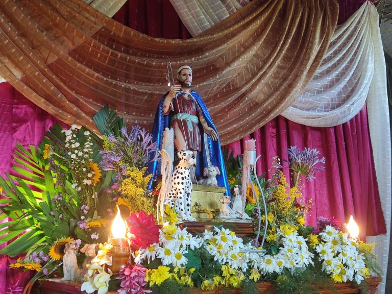 Perros veneran a San Lázaro en Masaya