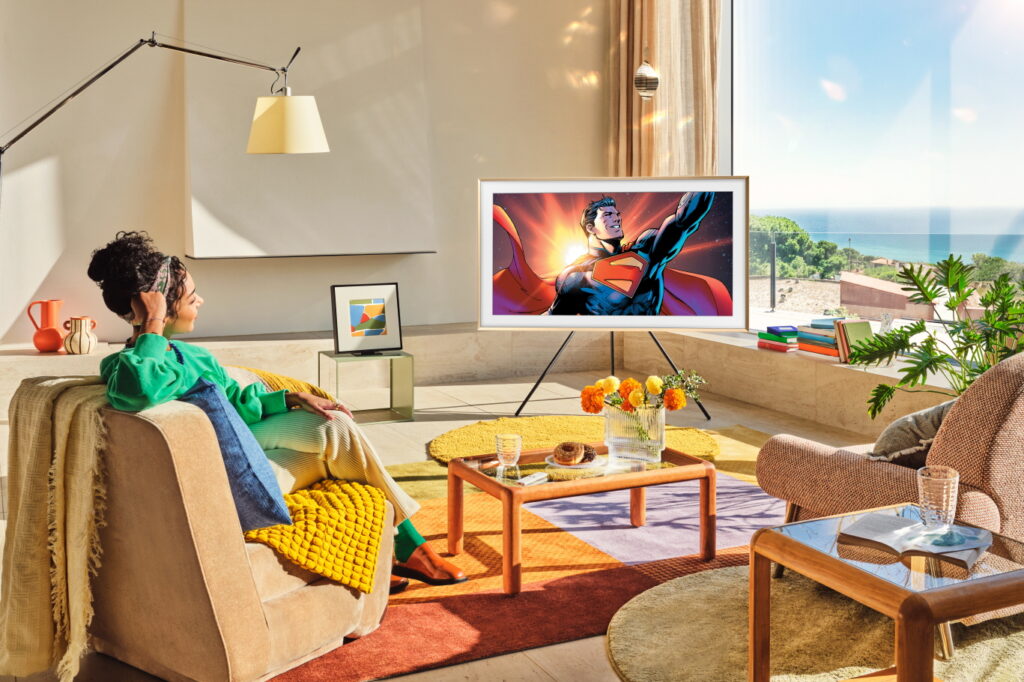 A Superman art work at The Frame Pro via Samsung Art Store 1 rcg71.com