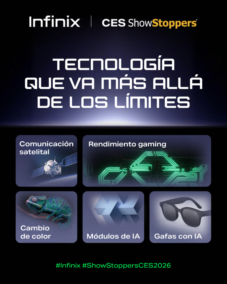 Infinix inicia una nueva era tecnológica con comunicación satelital siempre activa y enfriamiento preparado para gaming en CES 2026
